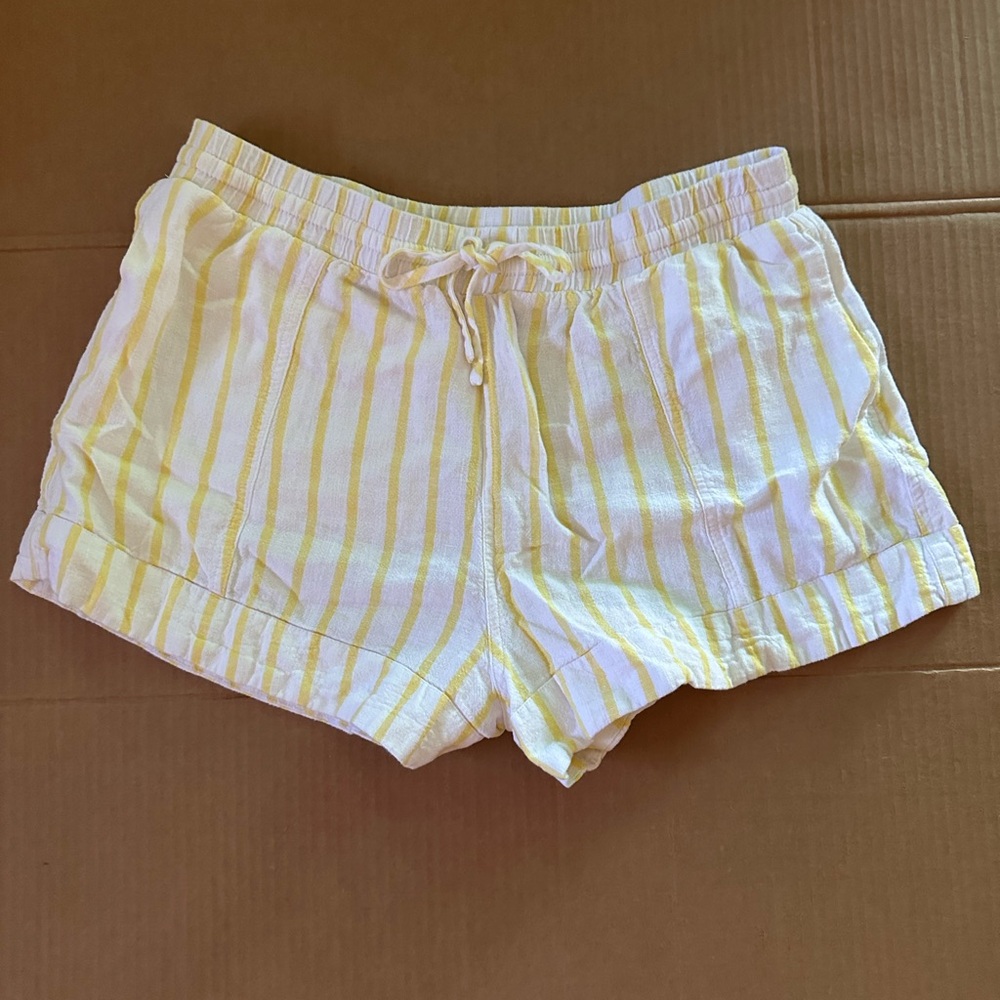 Universal Thread Yellow Striped High Waist Shorts